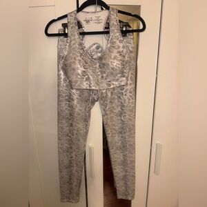 Leopard Print Sports Bra and Leggings Set